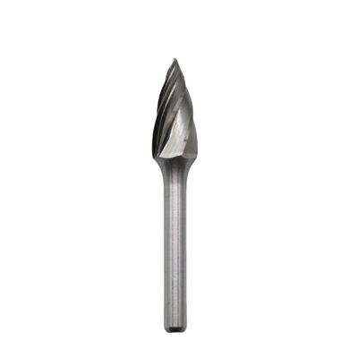 Fresa a forma di G in carburo di tungsteno 10mm*20mm, a forma di albero appuntito, su codolo da 6mm, per taglio alluminio