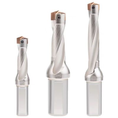 Buon prezzo 3D indicizzabile bit di carburo di tungsteno Cnc Foratura profonda di foratura di acciaio flauto a spirale in linea