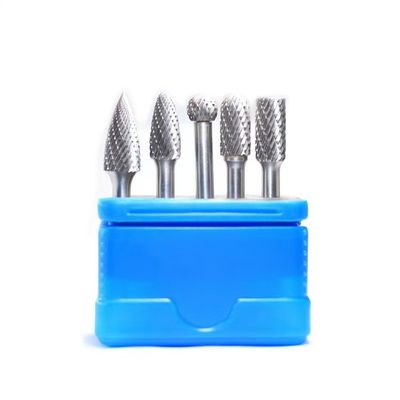 Buon prezzo 5pcs Carbide Burr Set Standard Double Cut Burr Carburo di Tungsteno 1/4 diametro della canna in linea
