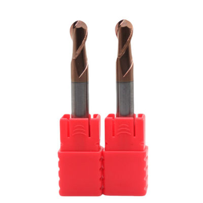 Buon prezzo 3 mm Dia R1.5*3*6*3*50 2Flutes TiAISiN Carbide Ball Nose End Mill Per Acciaio al Carbonio Legato Acciaio Fuso in linea