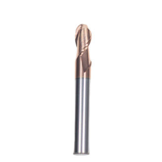 Buon prezzo 8mm Dia R4*8*16*8*100L 2Flutes TiAISiN Carbide Ball Nose End Mill Per Acciaio al Carbonio Legato Acciaio Fuso in linea