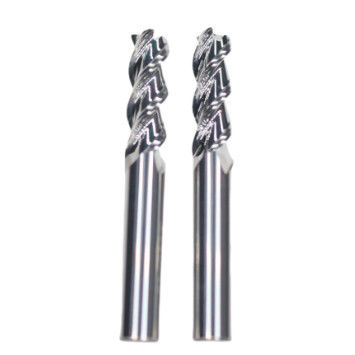 Buon prezzo 12mm Dia 12*45*12*100 HRC55 3 flauti Flat Carbide End Mills per l'alluminio senza rivestimento Tipo della macchina Finish Machining in linea