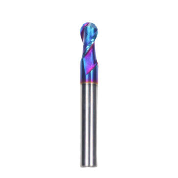 Buon prezzo 75mm Lunghezza complessiva HRC 65 R12*30*12 Dia TiAISiN Rivestito 2 flauti Carbide Ball Nose End Mill Cutter con opzione di personalizzazione in linea