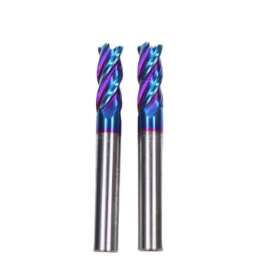 Buon prezzo 12 mm di diametro 12*45*12*100L-4F Flat End Mill TiAISiNX Square End Mill per acciaio e ghisa in linea