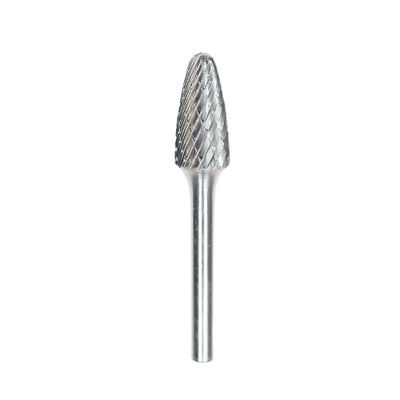 qualità SF-5 Radius dell'albero End Tungsten Carbide Burr 1/4" Standard Double Cut Die Grinder Deburring Bits fabbrica