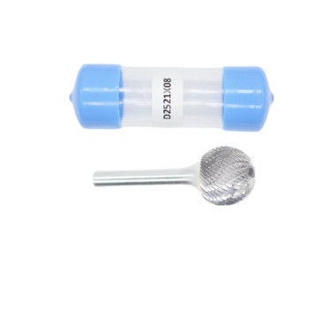 Buon prezzo Frese a sfera D-Ball da 25mm di diametro di taglio con gambo da 8mm di diametro in carburo di tungsteno, a doppia incisione in linea