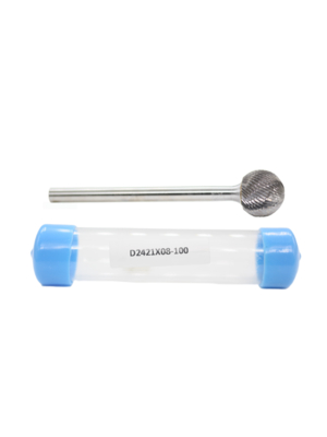Buon prezzo 24 mm personalizzato 100 mm lunghezza del bastone sfera Carbide Burrs doppio taglio su 1/4 