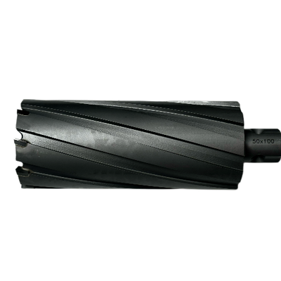 Qualità 100mm Cut Depth TCT Annular Cutter 18mm-250mm Cut Dia Core Drills | H11 Body K30 Carbide Tips Fabbrica